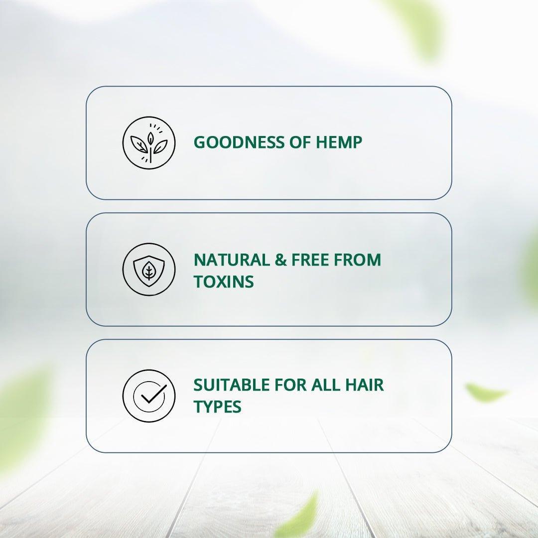 Hampa Wellness - Hemp Amla Hair Oil 100ml + Hemp Lush Hair Shampoo 200ml Combo.