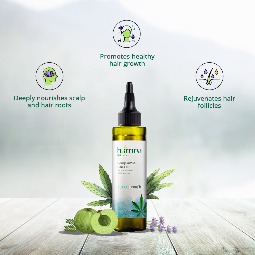 Hampa Wellness - Hemp Amla Hair Oil - CBD Store India