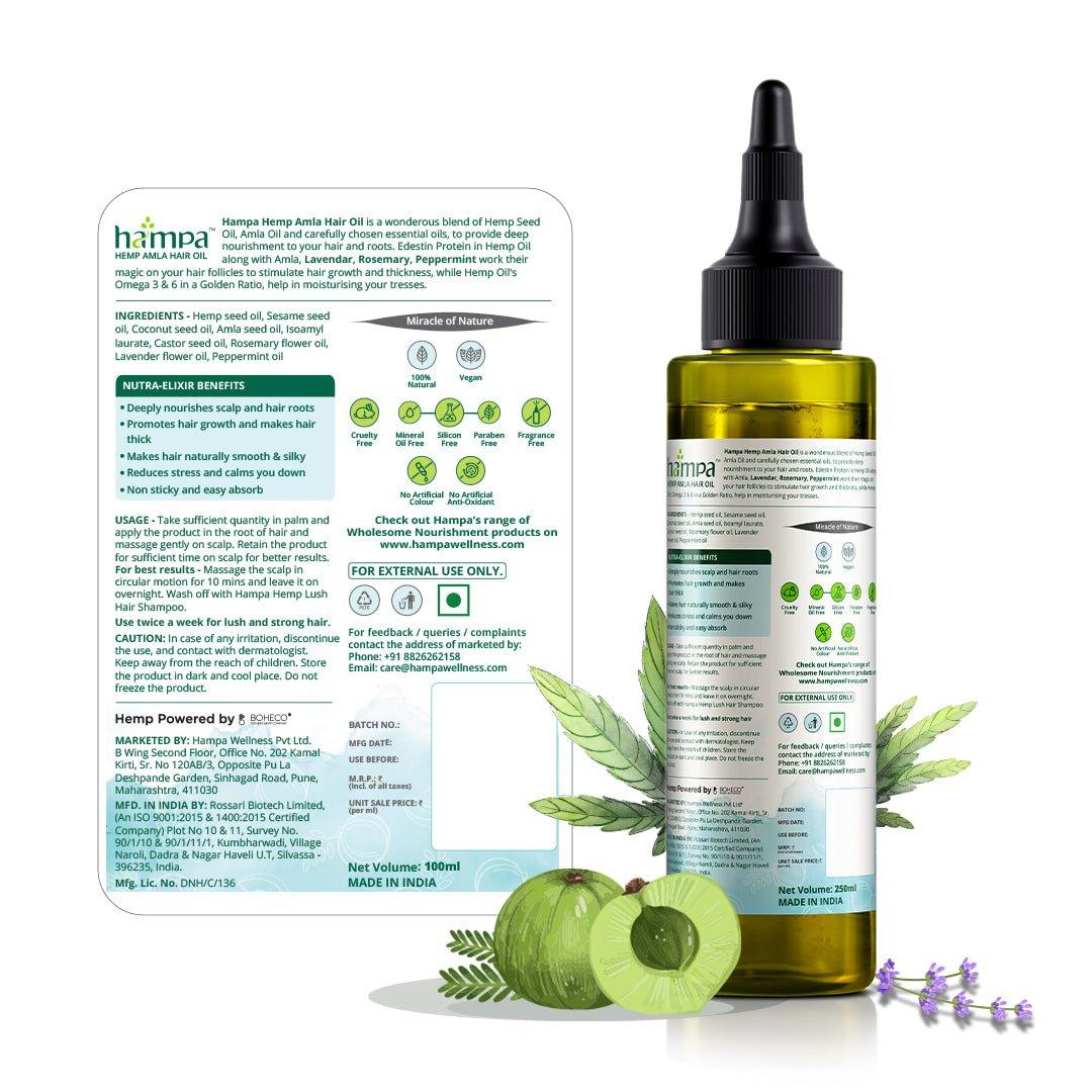 Hampa Wellness - Hemp Amla Hair OilHemp Hair OilHampa Wellness Hemp Amla Hair Oil - Hair Growth | Nourishing