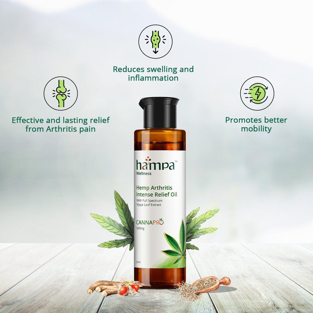 Hampa Wellness - Hemp Arthritis Intense Relief OilCBD OilHemp Arthritis Relief Oil - Hampa Wellness | Natural Pain Relief