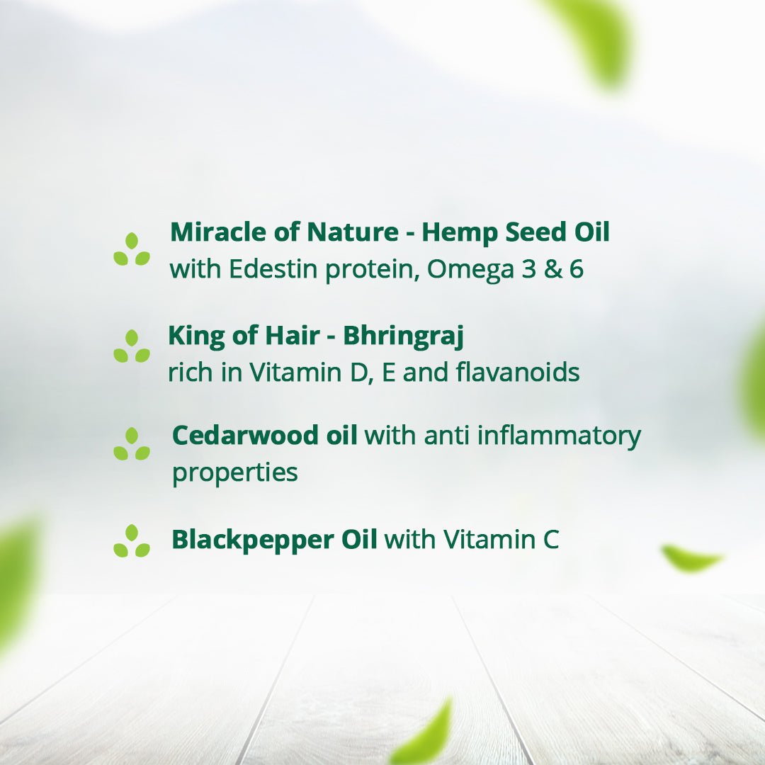 Hampa Wellness - Hemp Bhringraj Hair Oil - CBD Store India