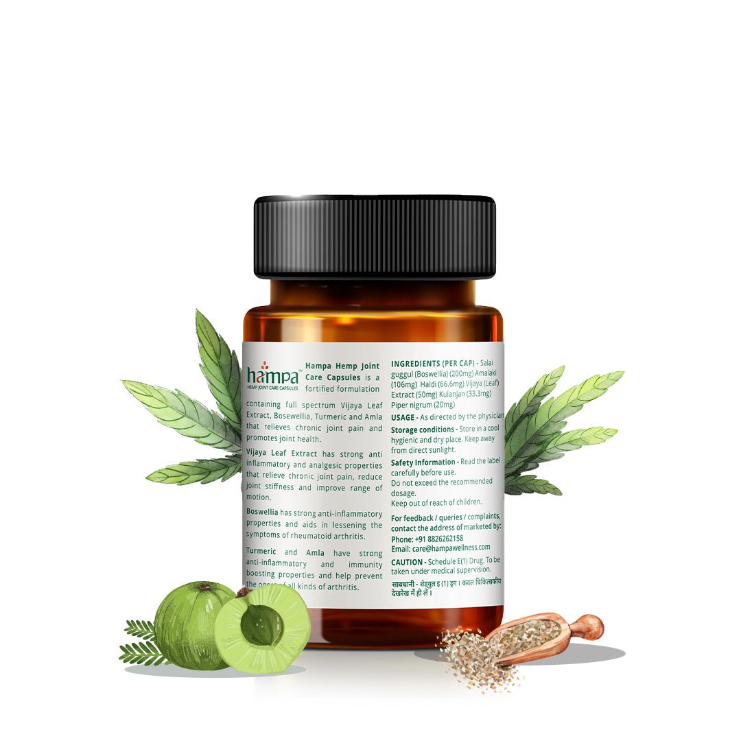 Hampa Wellness - Hemp Joint Care Capsules - CBD Store India