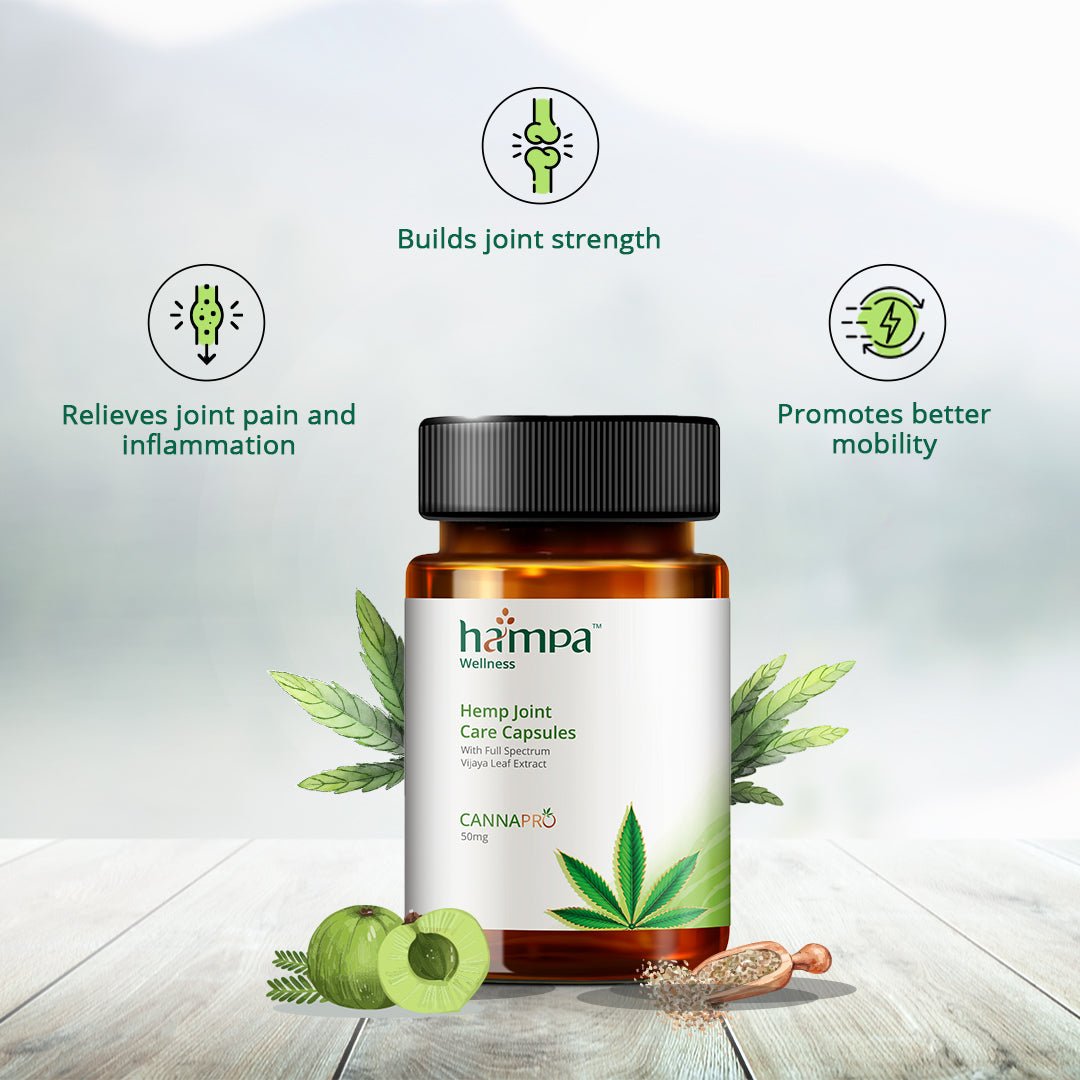 Hampa Wellness - Hemp Joint Care Capsules - CBD Store India