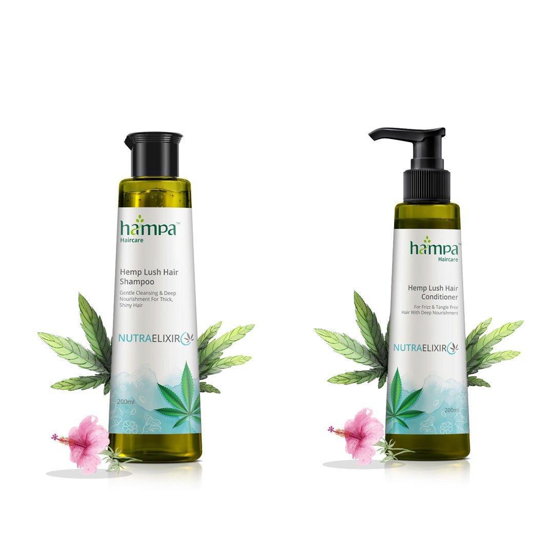 Hampa Wellness - Hemp Lush Hair Shampoo 200ml + Hemp Lush Hair Conditioner 200ml.