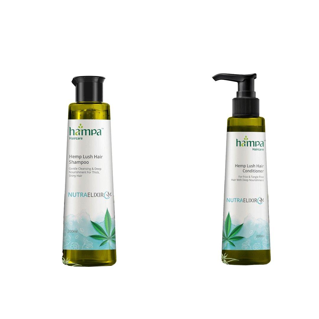 Hampa Wellness - Hemp Lush Hair Shampoo 200ml + Hemp Lush Hair Conditioner 200mlShampoo + ConditionerHepa Wellness Hemp Hair Shampoo & Conditioner 200ml