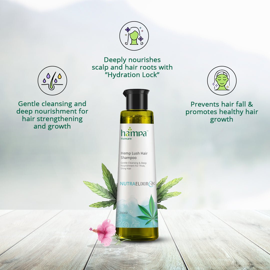 Hampa Wellness - Hemp Lush Hair Shampoo - CBD Store India