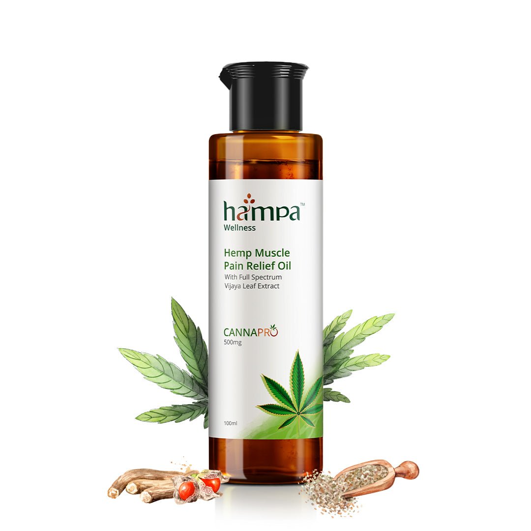 Hampa Wellness - Hemp Muscle Pain Relief Oil - CBD Store India