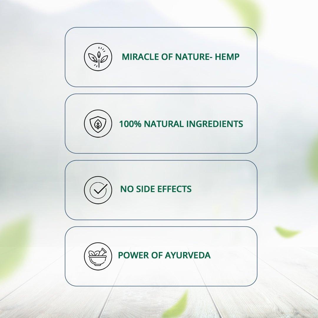 Hampa Wellness - Hemp Muscle Pain Relief OilCBD Massage OilHampa Hemp Muscle Relief - Fast Ayurvedic Oil
