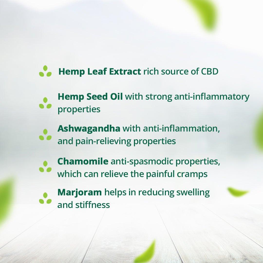 Hampa Wellness - Hemp Muscle Pain Relief OilCBD Massage OilHampa Hemp Muscle Relief - Fast Ayurvedic Oil