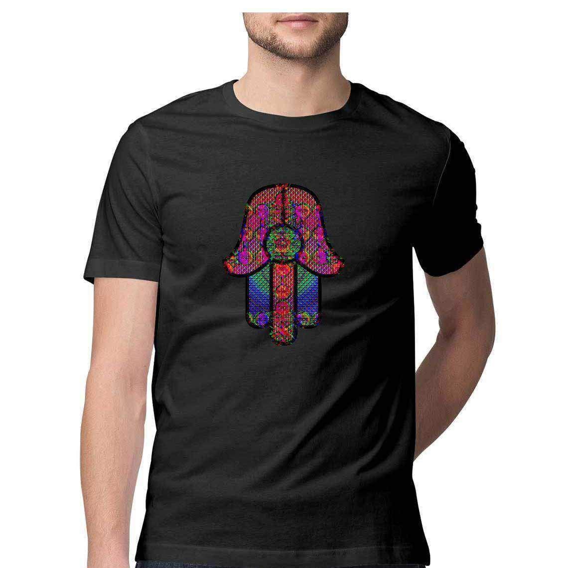 Hamsa Evil Slayer Graphic Men's T-Shirt.
