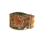 Healing Artefact - Tibetan Turquoise & Coral Sacred Bracelet - CBD Store India