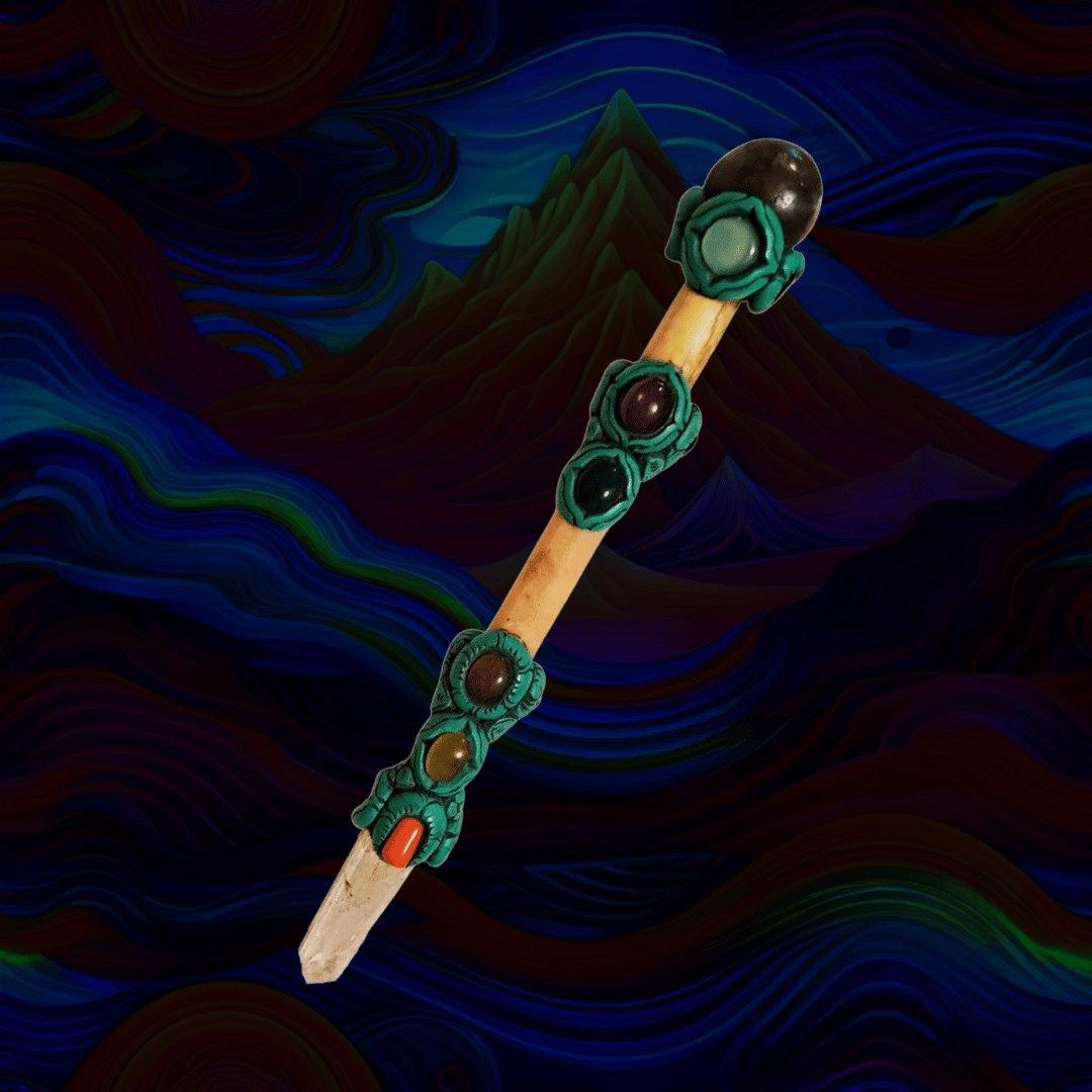 Healing Artefact - Turquoise Tandem Cycles - Jason Create Crystal wand.