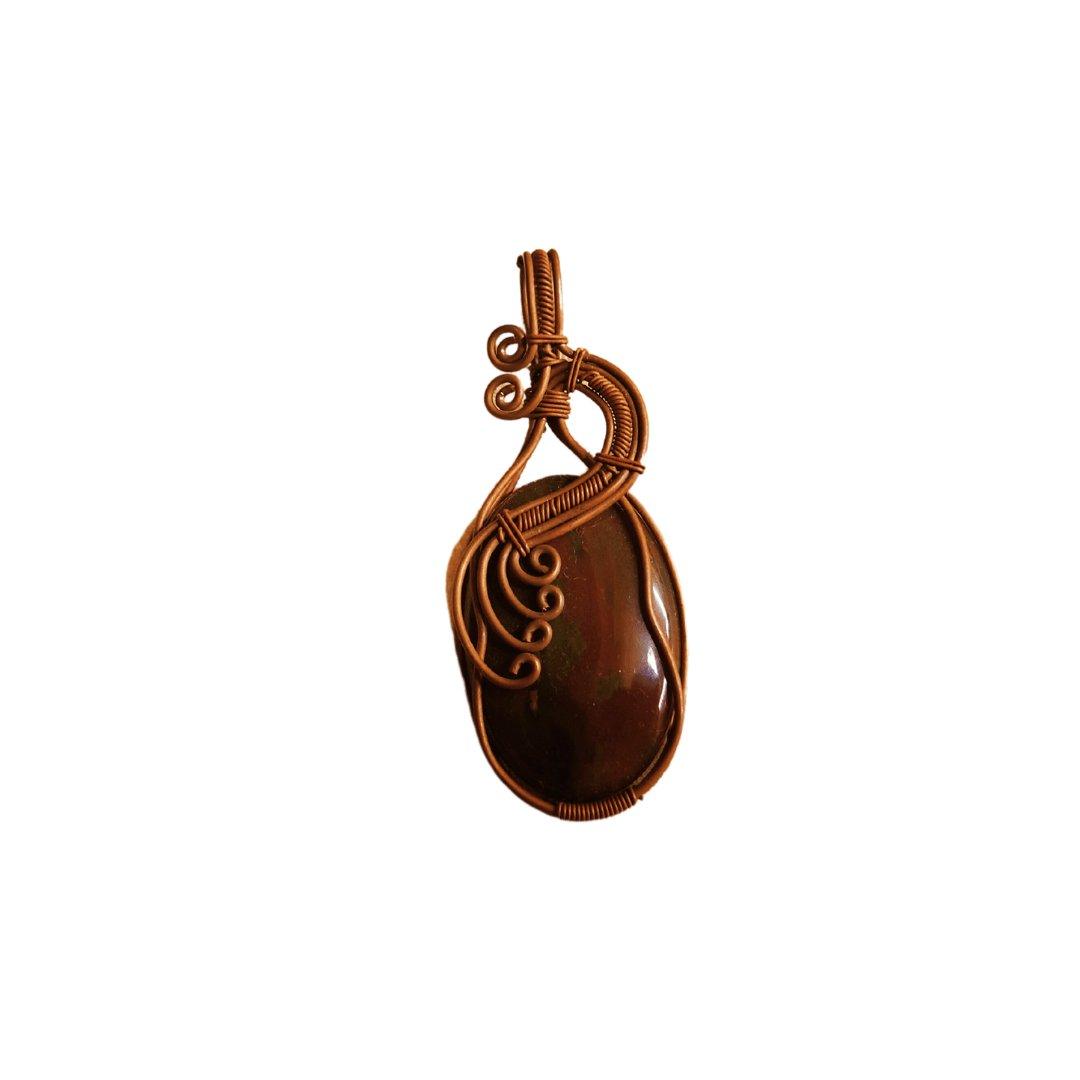 Healing Artefact - Waves in Jasper, Amulet of GroundingHealing ArtifactsJasper Grounding Amulet Jewelry - Healing Artefact