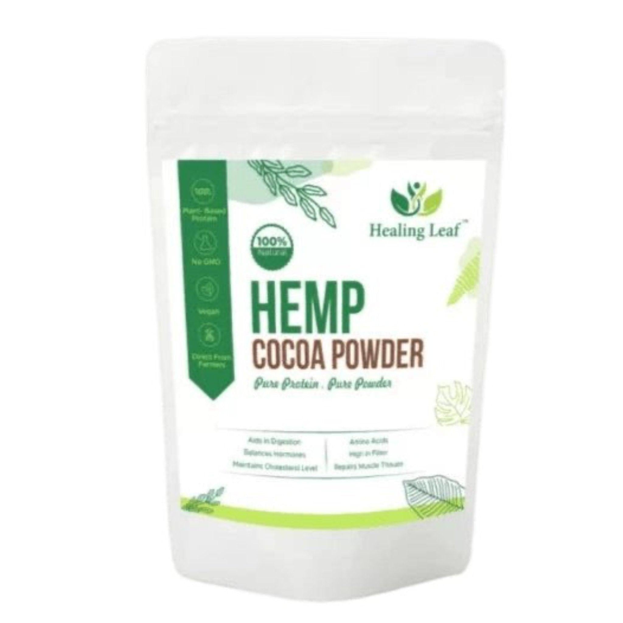 Healing Leaf - Hemp Cocoa Powder – 250 gm (Human).