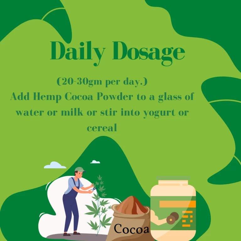 Healing Leaf - Hemp Cocoa Powder – 250 gm (Human).