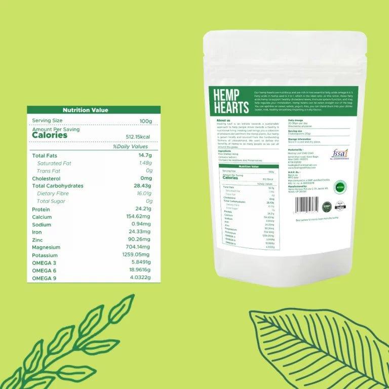 Healing Leaf - Hemp Hearts - 250 gm (Humans)Hemp HeartHealing Leaf Hemp Hearts 250g - Nutritious Hemp