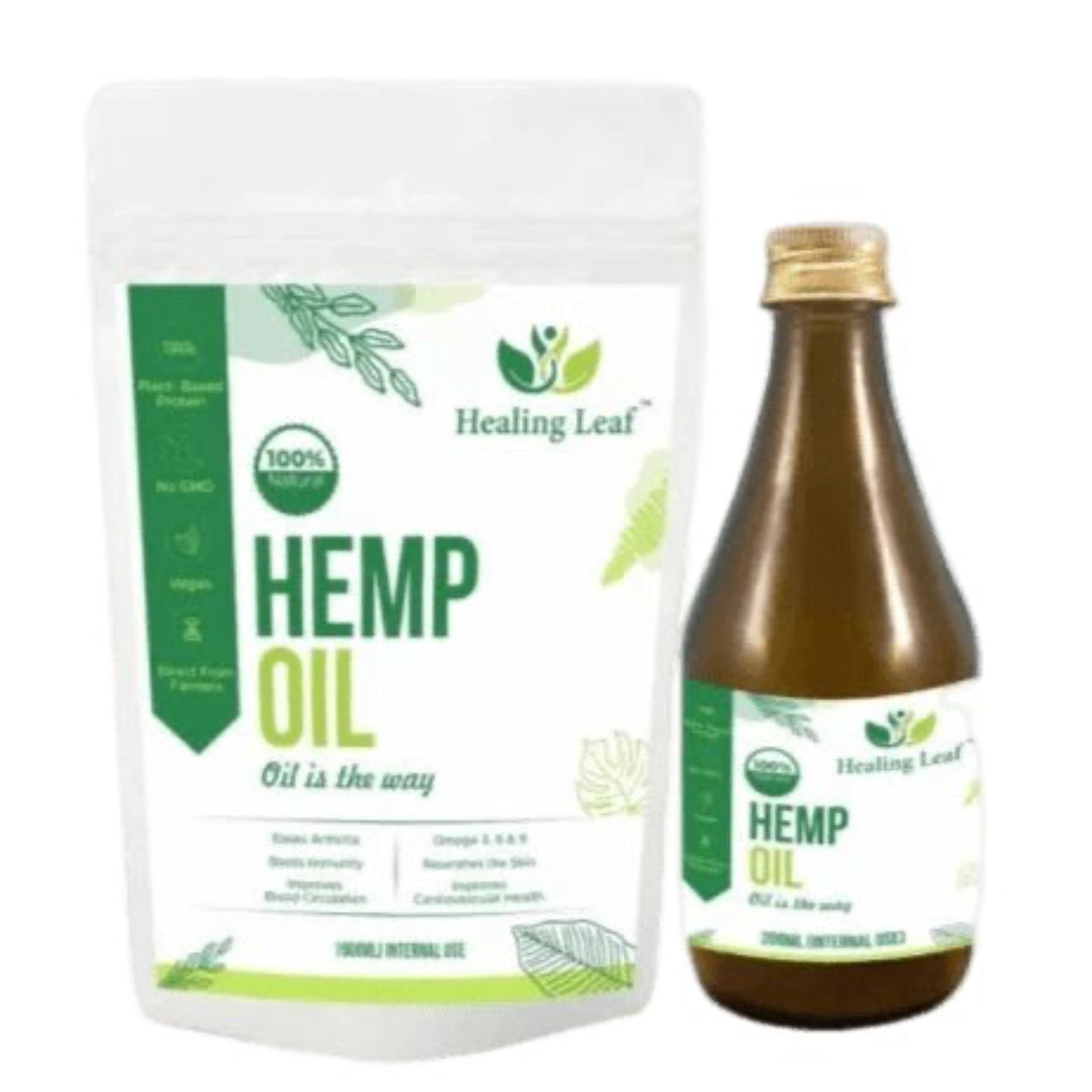 Healing Leaf - Hemp Oil ( Internal ) – 190 ML - CBD Store India