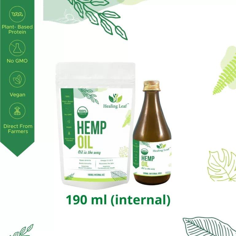 Healing Leaf - Hemp Oil ( Internal ) – 190 MLHemp oilHealing Leaf Hemp Oil - Boosts Immunity | Omega 6 & 3