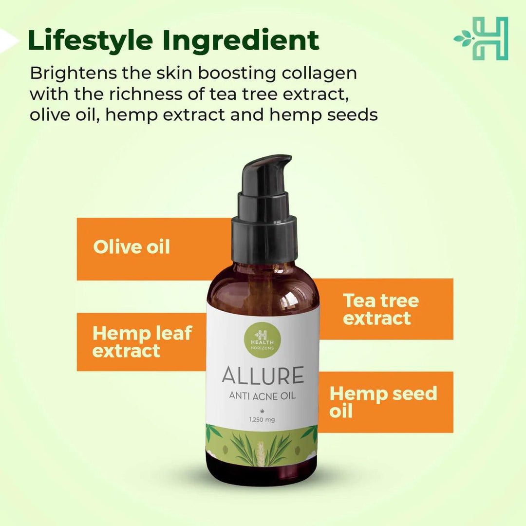 Health Horizon Allure | Anti-Acne Oil | Hemp Oil for Skin and FaceHemp OilHealth Horizon Allure | Anti-Acne Oil | Hemp Oil for Skin and Face