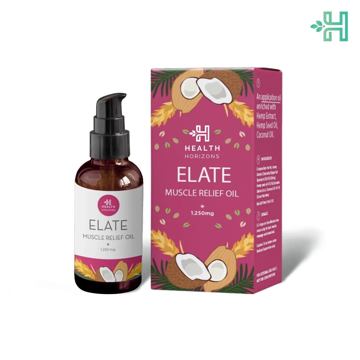 Health Horizon Elate | Muscle Relief Oil | Hemp Oil for Muscle Pain Relief.
