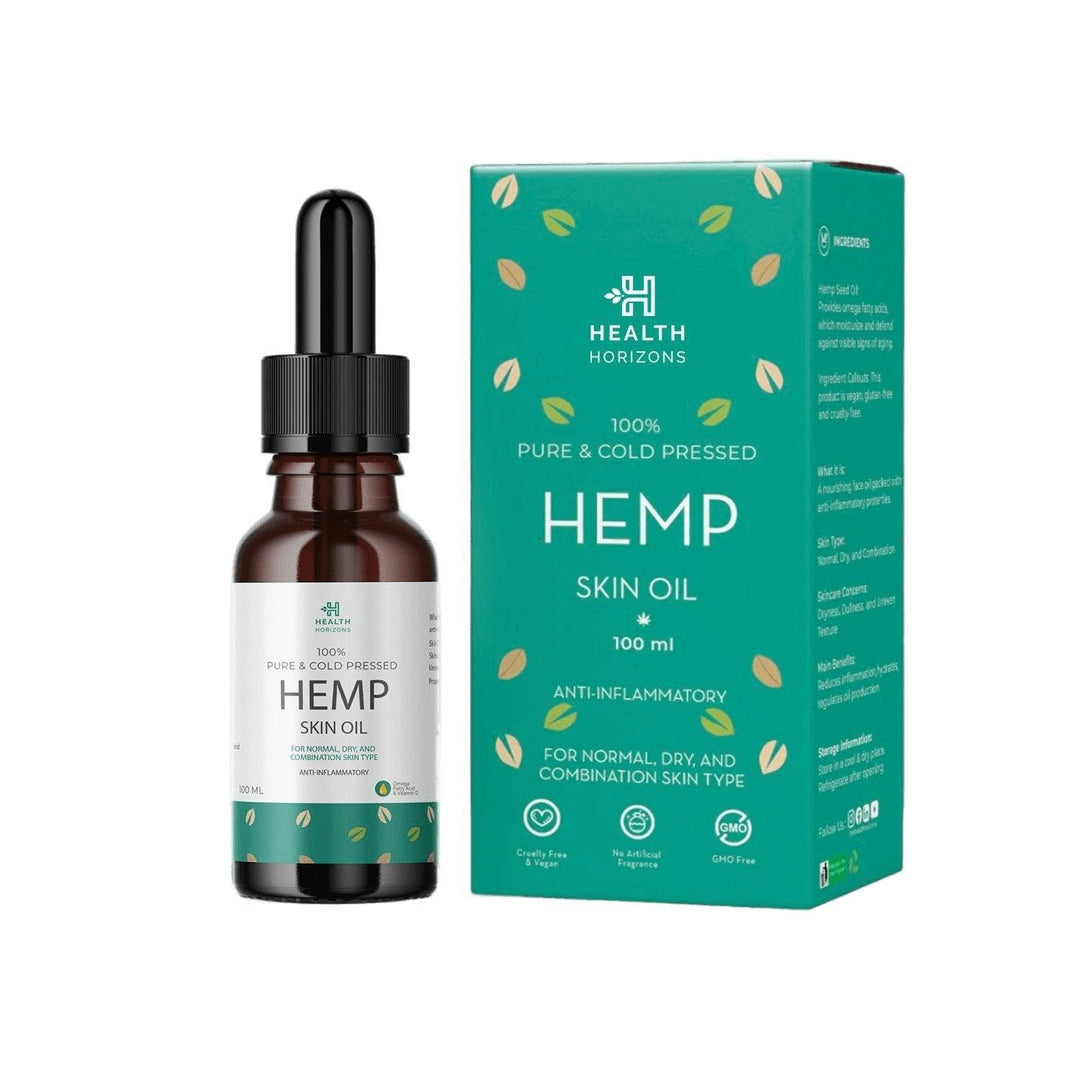 Health Horizons Cold Pressed Hemp Oil for Massage -100 mlHemp Massage OilCold Pressed Hemp Oil for Massage | Skin Moisturizer | CBD Store India