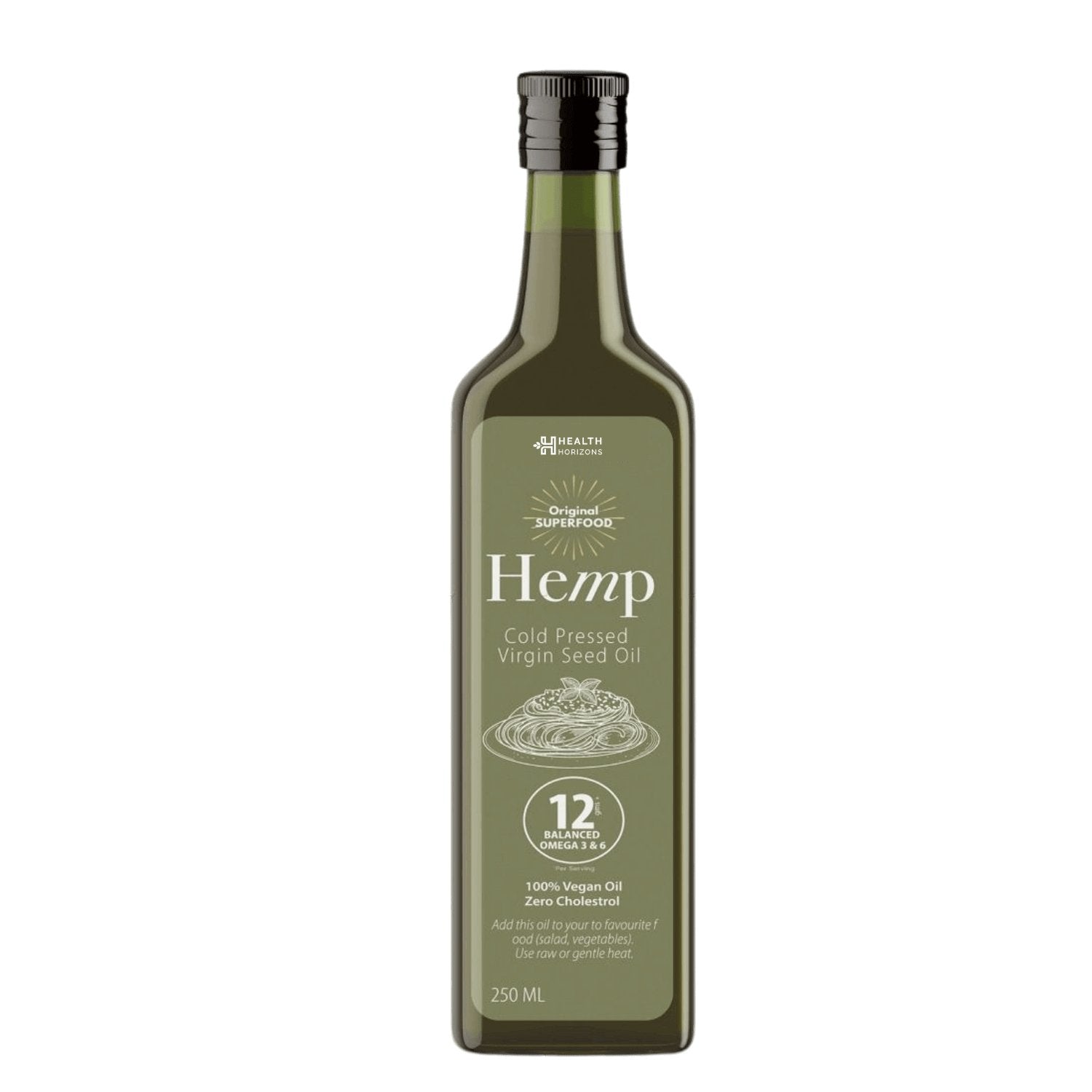 Health Horizons Hemp Cold Pressed Virgin Seed Oil (250 ml) - CBD Store India