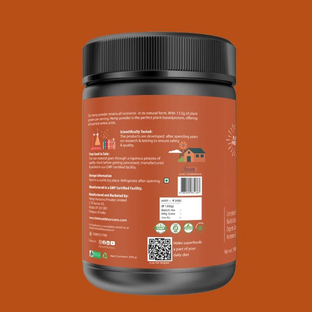 Health Horizons Hemp Protein Powder - CBD Store India