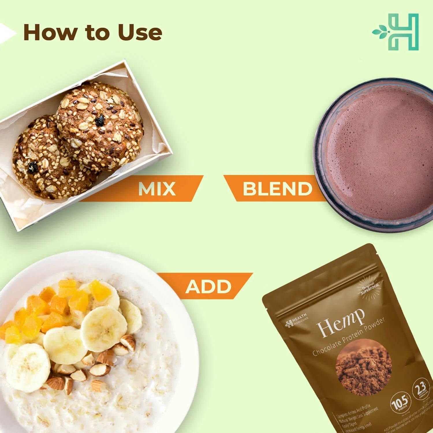Health Horizons Hemp Protein Powder - Chocolate Flavour - CBD Store India