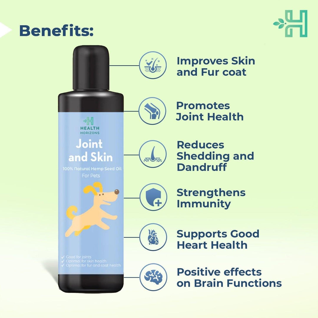 Health Horizons Joint & Skin Oil - Natural Hemp Seed Oil for Pets - 200mlHemp Oil for PetJoint & Skin Oil | Natural Hemp Seed Oil for Pets | CBD Store India