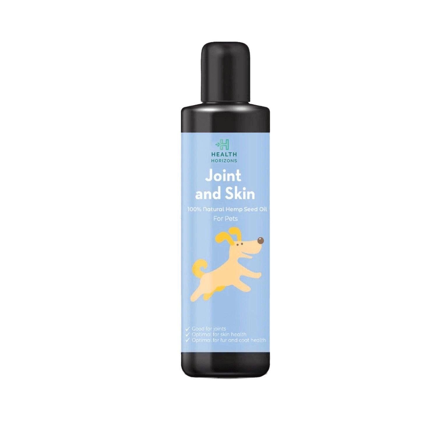 Health Horizons Joint & Skin Oil - Natural Hemp Seed Oil for Pets - 200ml.