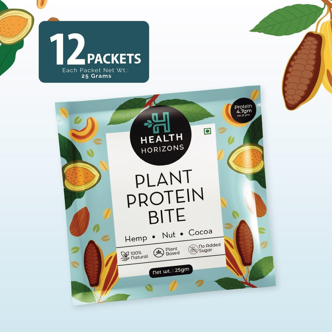 Health Horizons Plant Protein Bites - Cocoa Flavour (Pack of 12)Protein biteHealth Horizons Plant Protein Bites | Cocoa Flavour | CBD Store India
