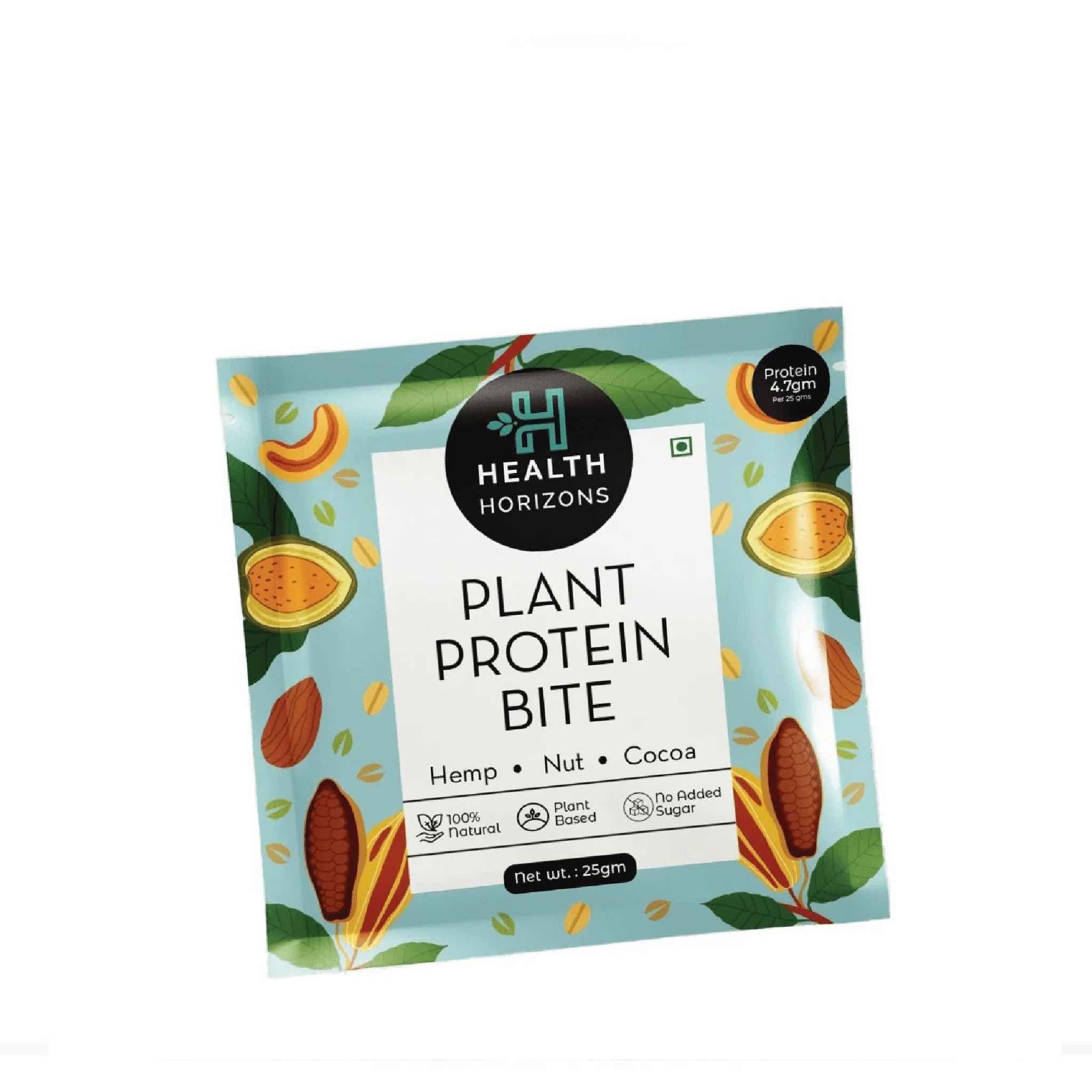 Health Horizons Plant Protein Bites - Cocoa Flavour (Pack of 12) - CBD Store India