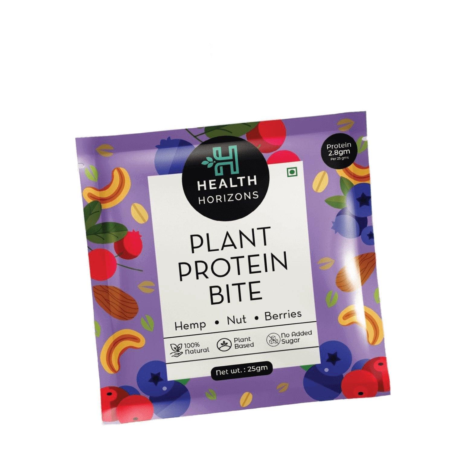 Health Horizons Plant Protein Bites - Cranberry & Blueberry Flavour (Pack of 12)Hemp Protein PowderHealth Horizons Plant Protein Bites | Cranberry & Blueberry Flavour