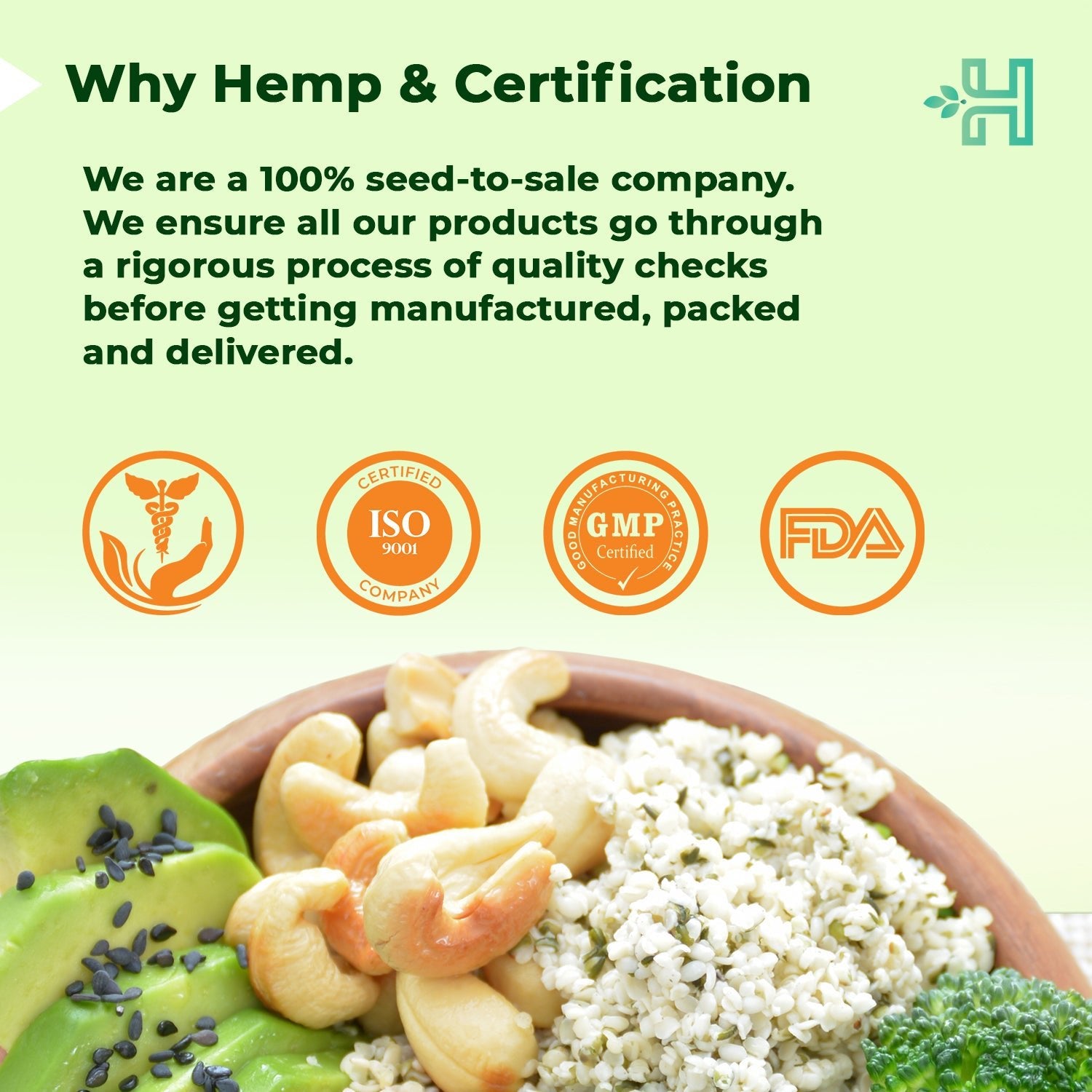 Health Horizons Raw Hemp Seeds - Improve Metabolic Health - CBD Store India