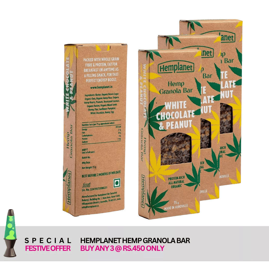 Hemplanet - Hemp Granola Bar (Special Offer - Buy Any 3 @450/-) - CBD Store India