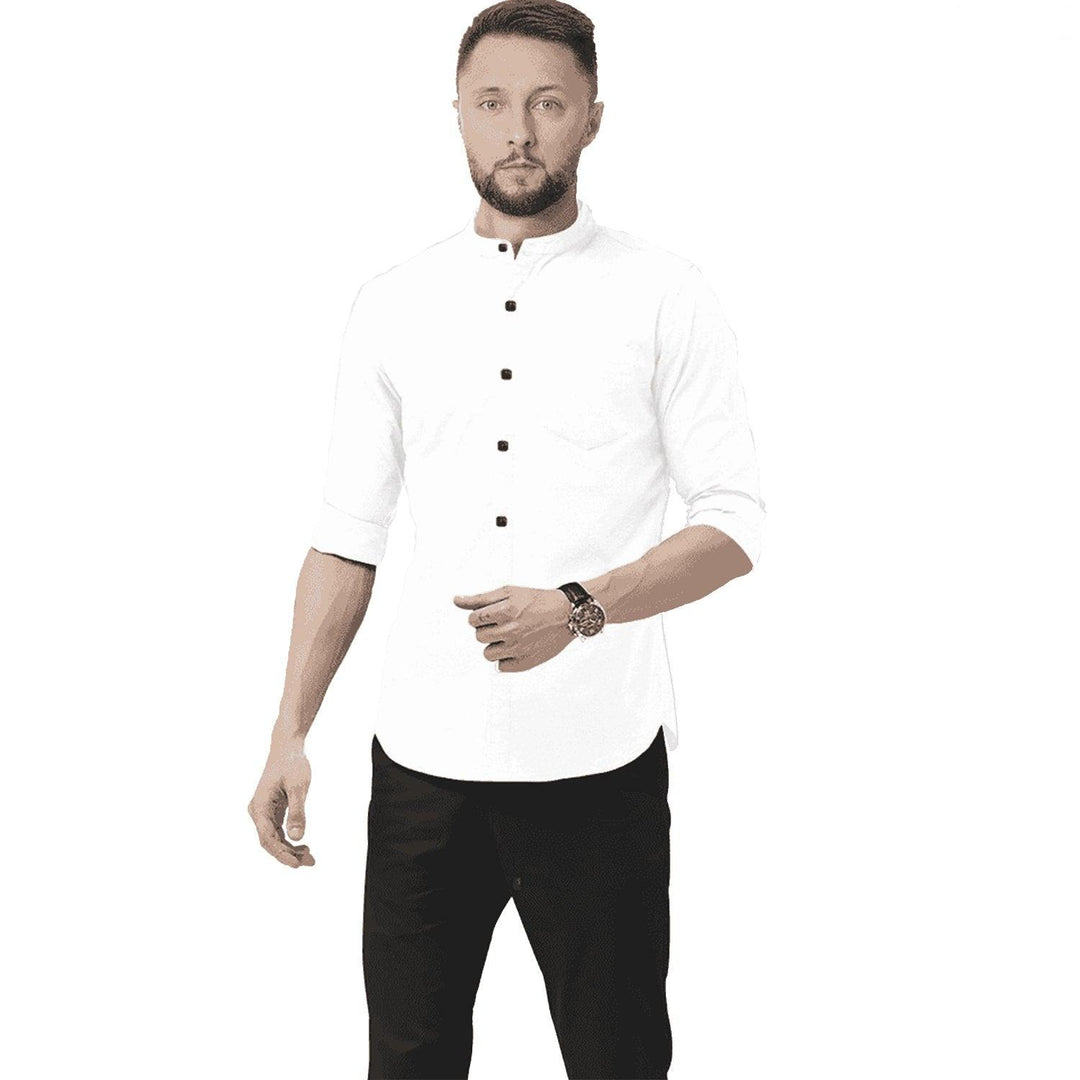 Hemploom - 60 Lea Hemp Shirt in Solid WhiteMen's WearHemploom - 60 Lea Hemp Shirt in Solid White | Hemp Clothing