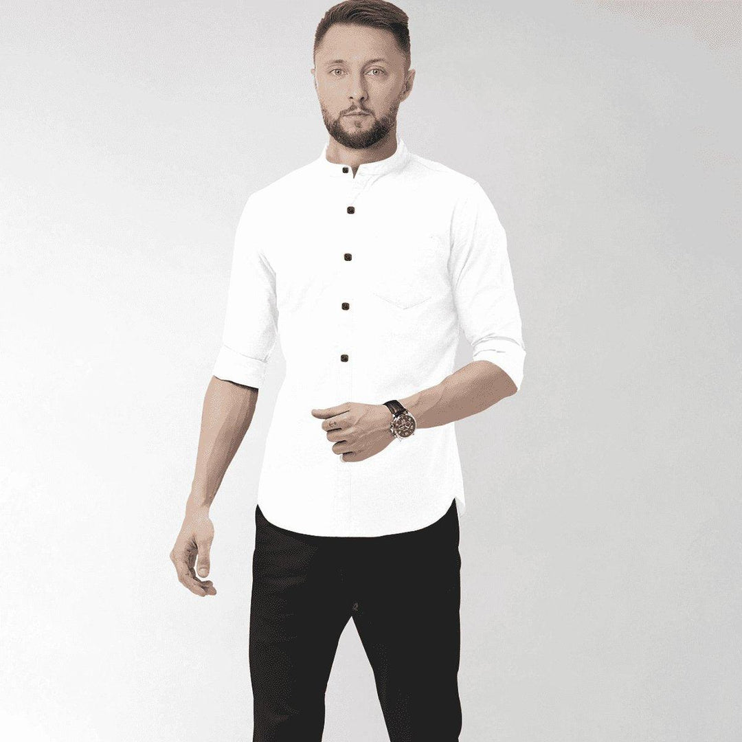 Hemploom - 70 Lea Hemp Shirt in Solid WhiteMen's Wear