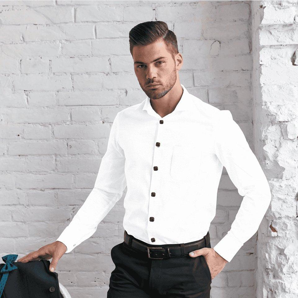 Hemploom - 70 Lea Hemp Shirt in Solid WhiteMen's Wear