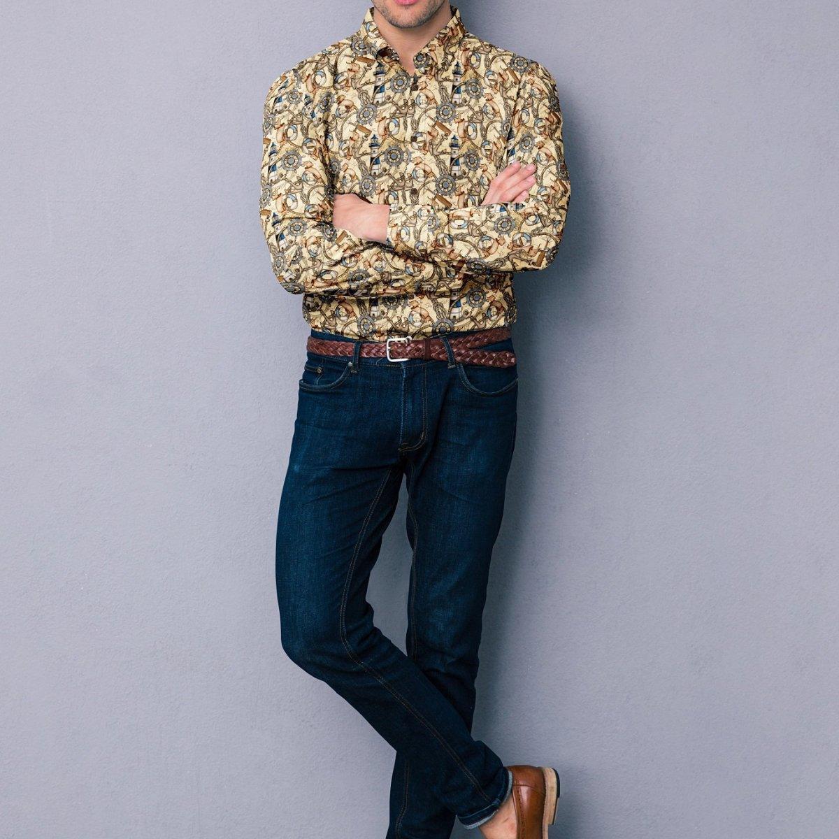 Hemploom - Abstract Hemp Shirt in Artistic Print.