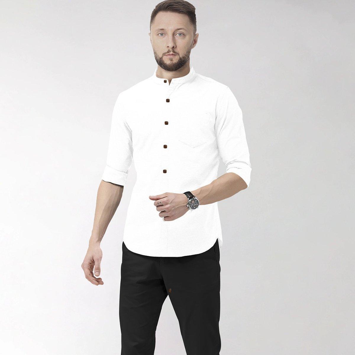 Hemploom - Classic Hemp & Bamboo Shirt in Solid White.
