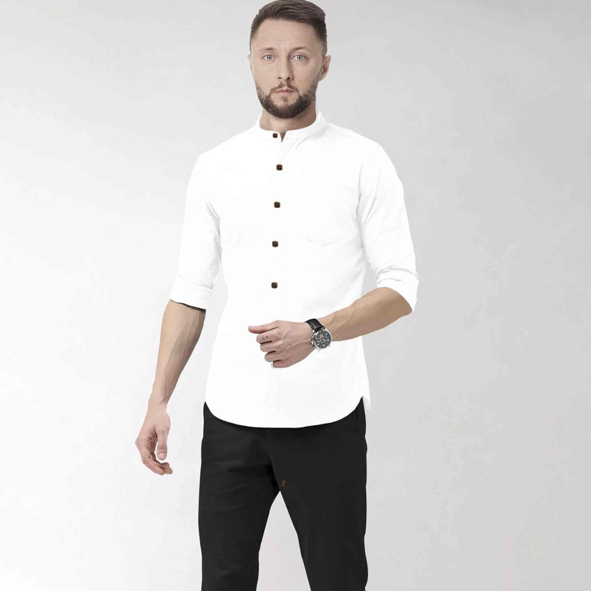 Hemploom - Classic Hemp & Bamboo Shirt in Solid White.