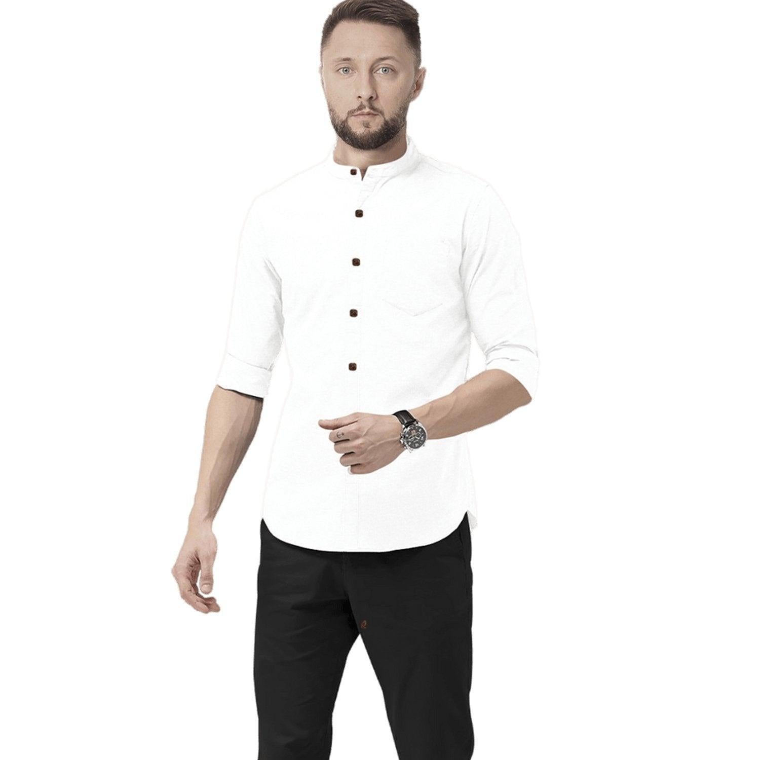 Hemploom - Classic Hemp & Bamboo Shirt in Solid White.