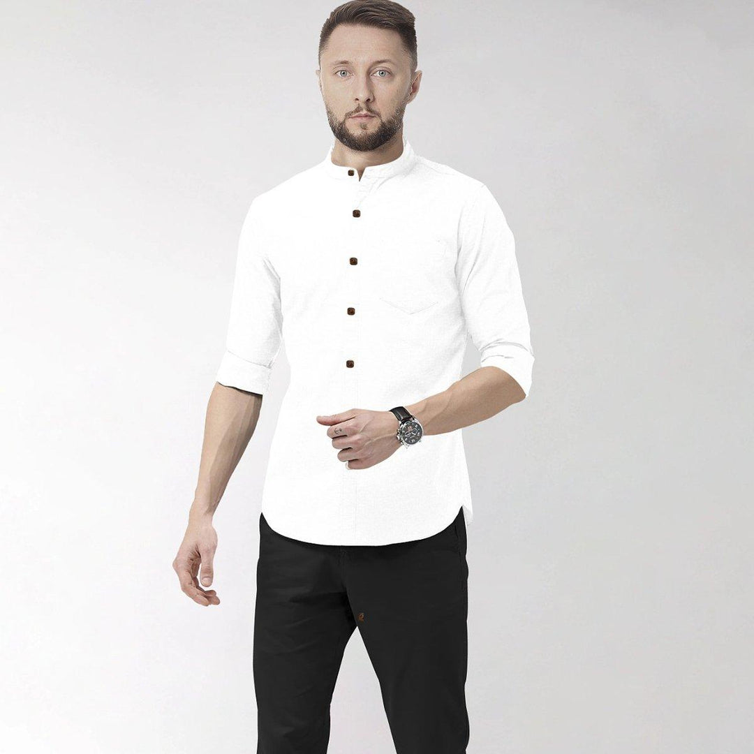 Hemploom - Classic Hemp & Cotton Shirt in Solid WhiteMen's WearHemploom - Classic Hemp & Cotton Shirt in Solid White | Hemp Clothing