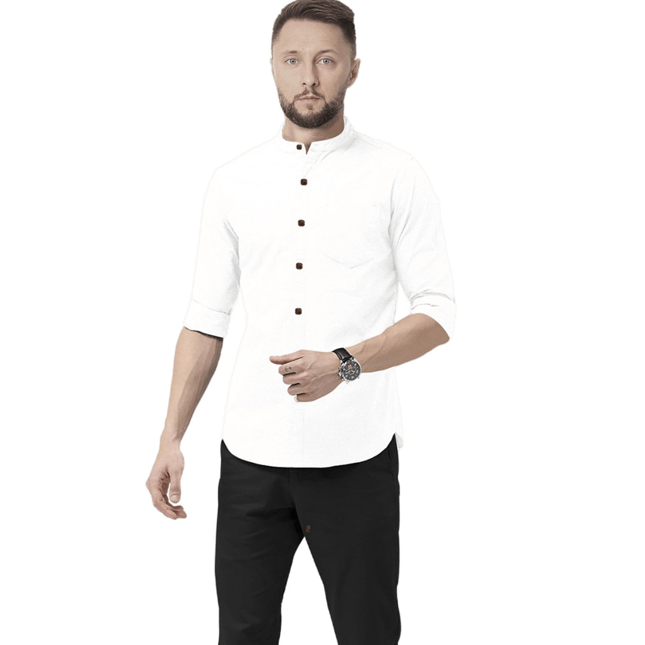 Hemploom - Classic Hemp & Cotton Shirt in Solid White - CBD Store India