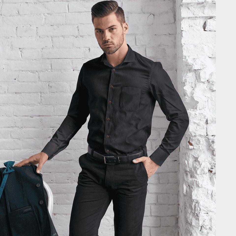 Hemploom - Elegant Hemp Shirt in BlackMen's WearHemploom - Elegant Hemp Shirt in Black | Organic Hemp Clothing