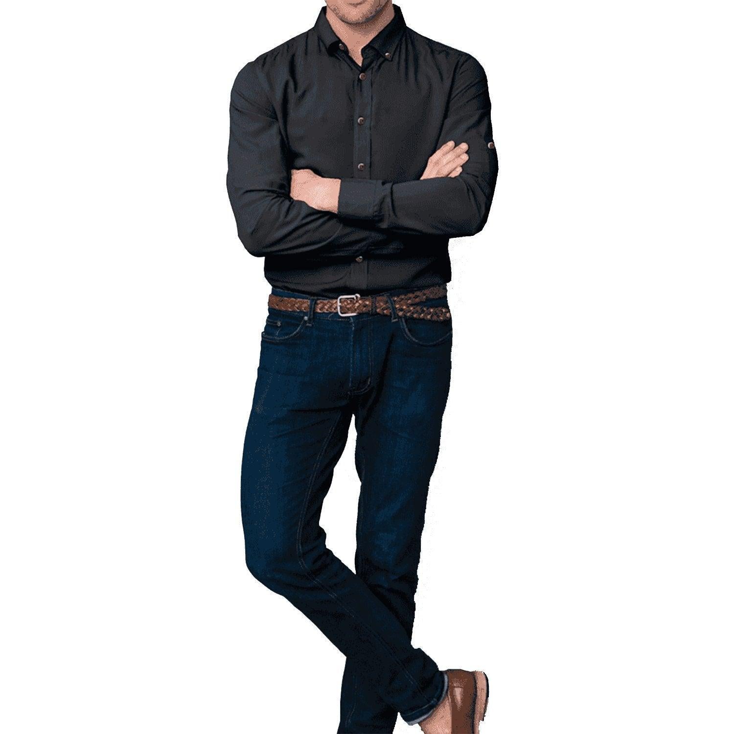 Hemploom - Elegant Hemp Shirt in Black.