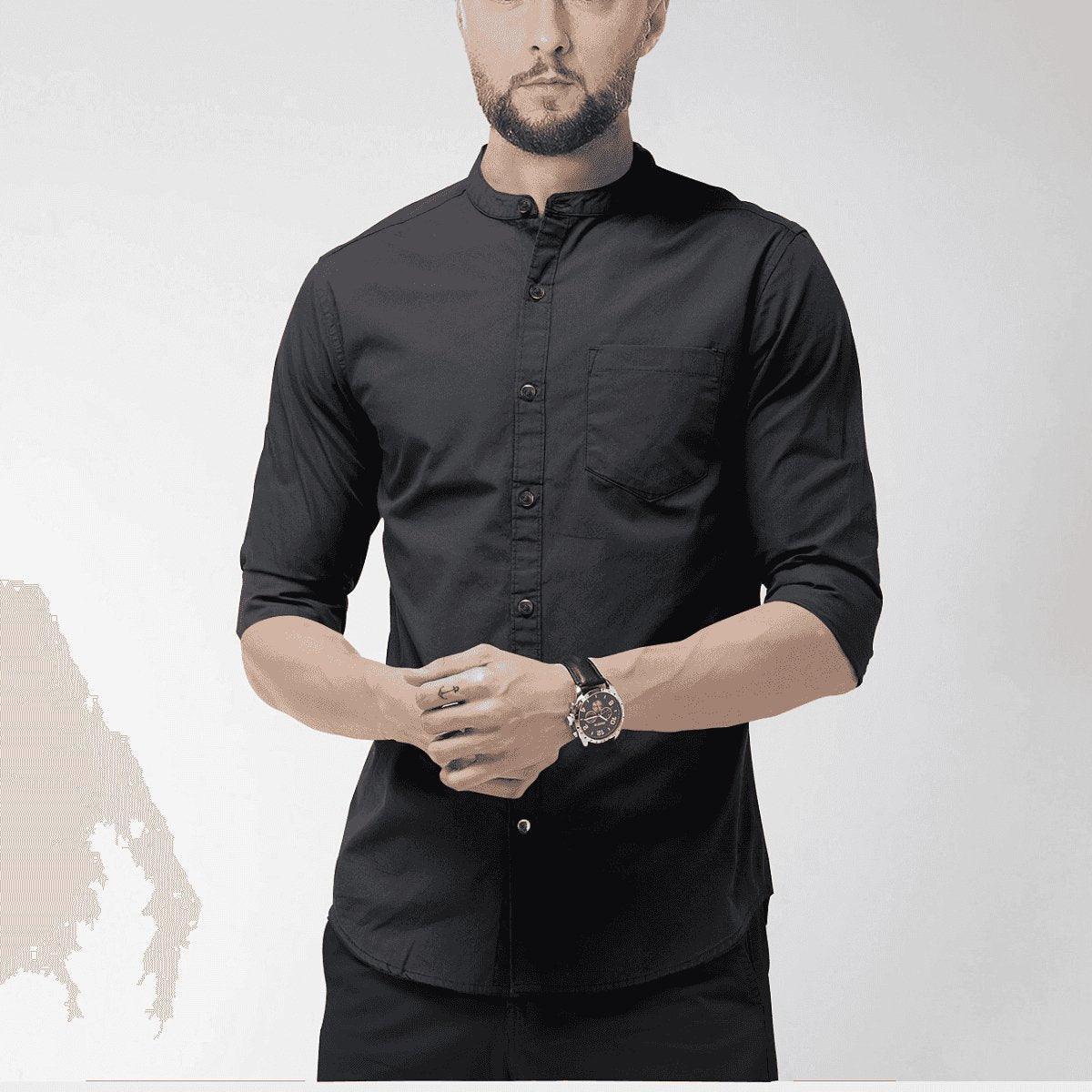 Hemploom - Elegant Hemp Shirt in Black.