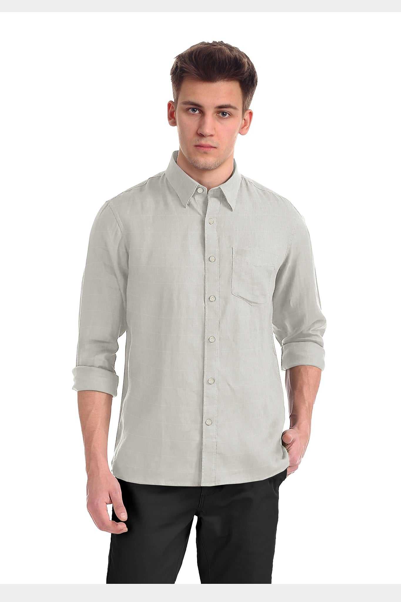 Hemploom - Elegant Hemp Shirt in Grey - CBD Store India