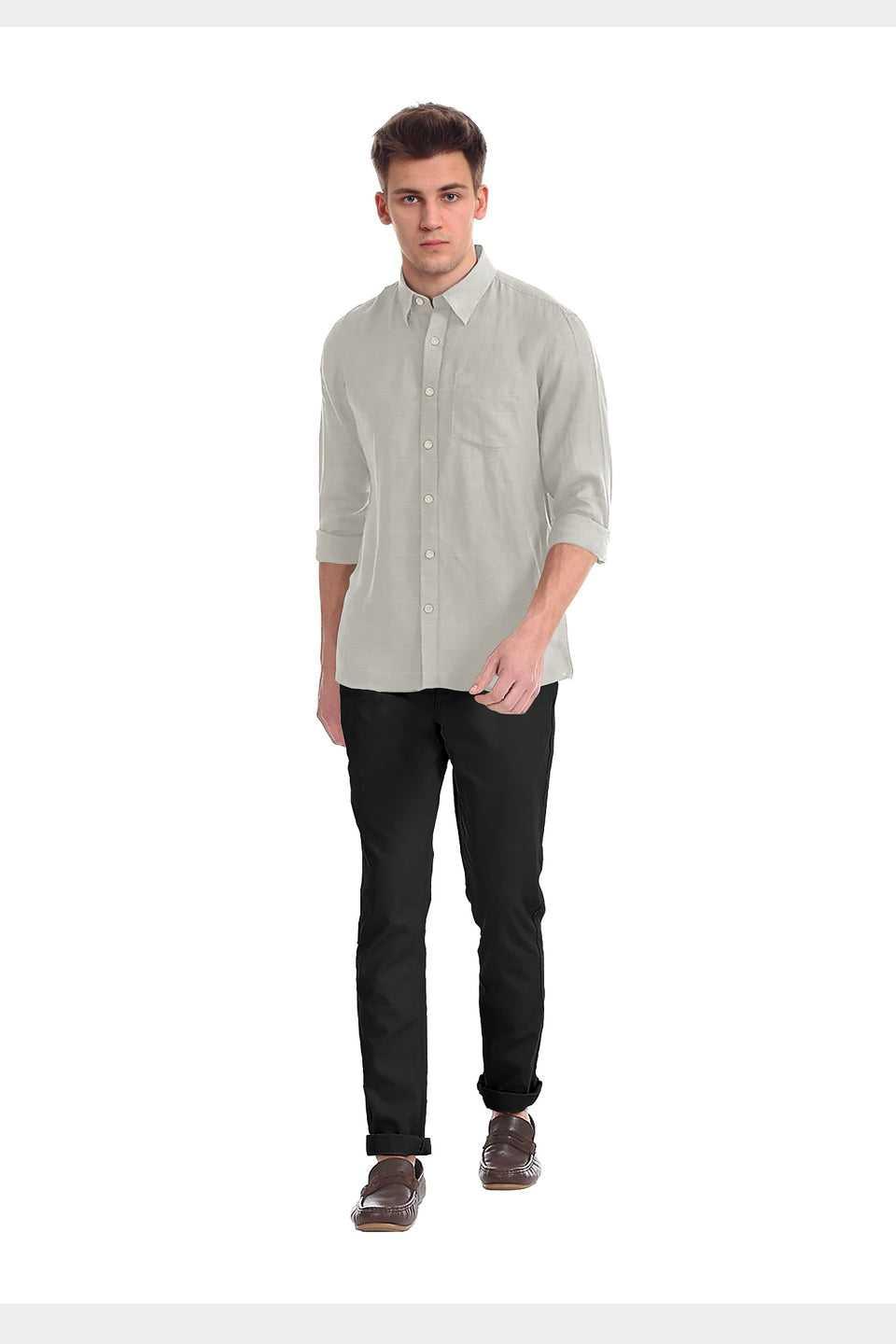 Hemploom - Elegant Hemp Shirt in GreyMen's WearHemploom - Elegant Hemp Shirt in Grey | Organic Hemp Clothing