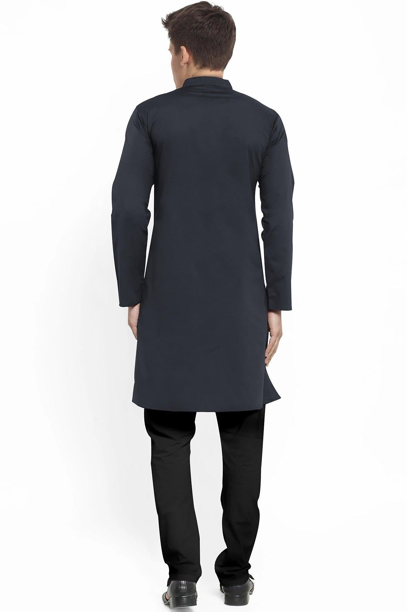 Hemploom - Festive Hemp Kurta in Black Colour.